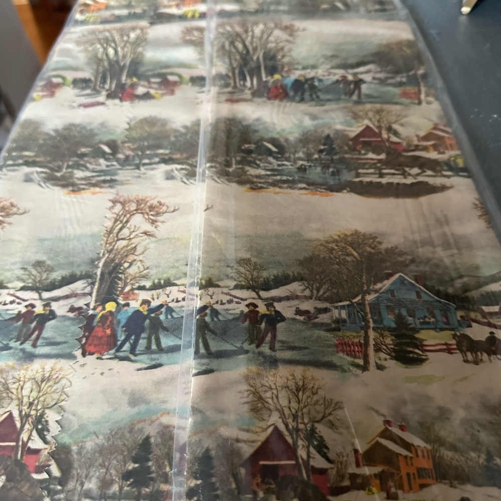 Vintage Winter Scene Wrapping Paper